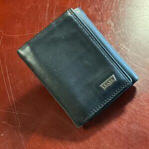 Mens Levi’s Leather Black Classic Everyday Carry Trifold Wallet
